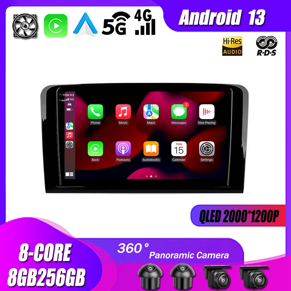 

Android 13 For Mercedes Benz CLASS ML W164 X164 ML350 ML300 GL500 ML320 ML280 GL350 Car Radio Multimedia Player Navigation GPS