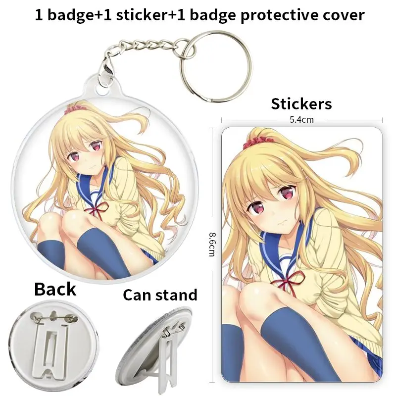 Aiba Asagi аниме персонаж игра мягкая кнопка значок брошь якорь периферийные