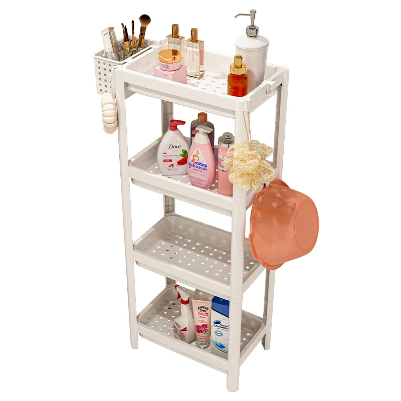 

Многоуровневый пластиковый стеллаж для хранения в туалете