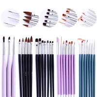 1 set nail brush set for manicures tool set painting drawing pen gel acrylic brushes liner nail art brushes