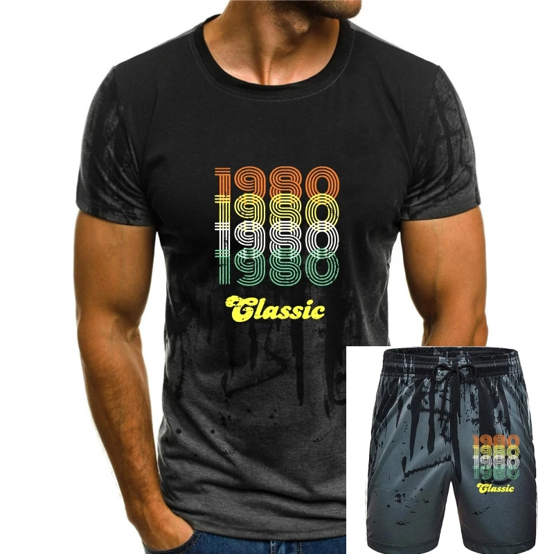 

100% Cotton O-neck Custom Printed Tshirt Men T shirt 1980 Classic - 1980s Women T-Shirt
