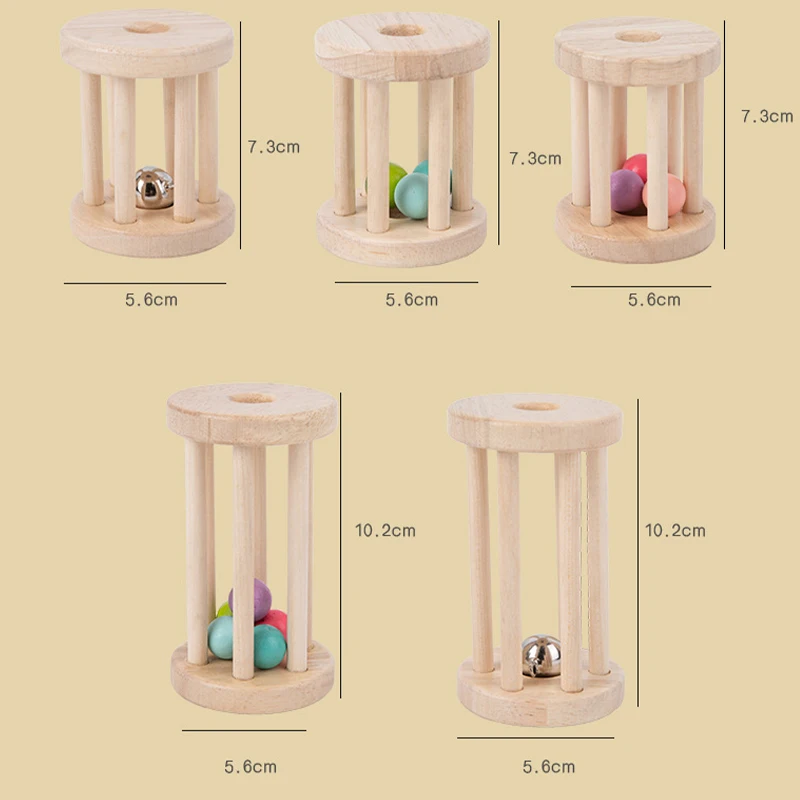 

Wooden Rattles Toy Early Educational Toys Wooden Bells Rattles Nursing Shower Gifts Waldorf Toys Wooden Rattle Rollers