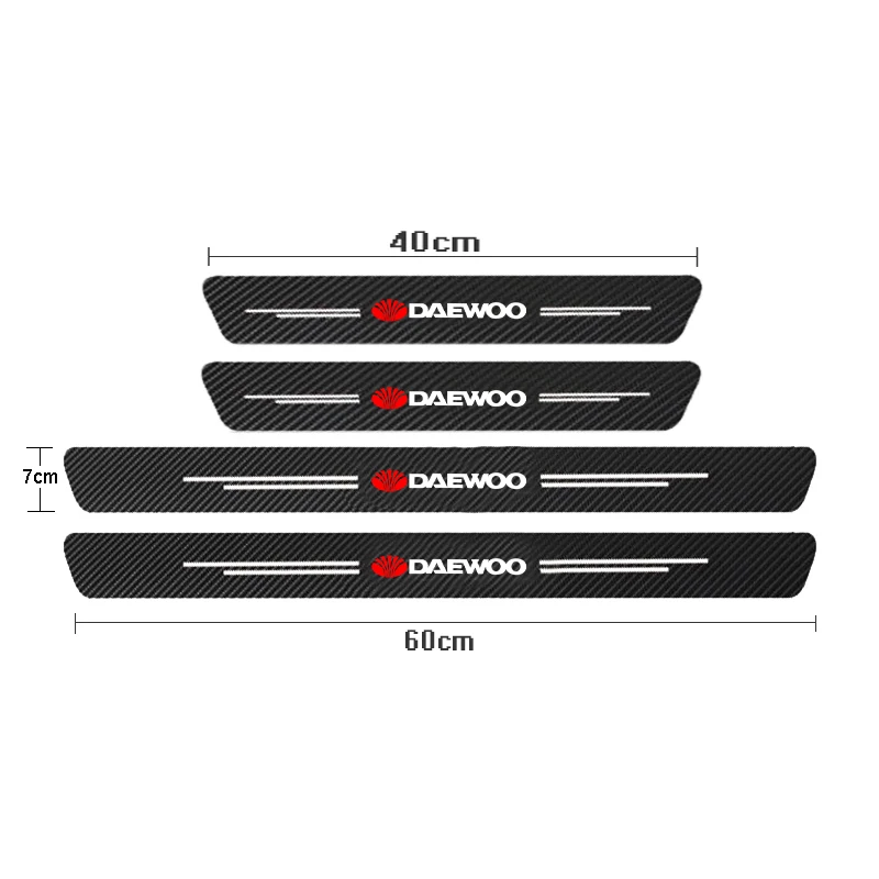 

Авто наклейки из углеродного волокна, порог двери автомобиля для Daewoo G2X Lacetti Lanos Leganza Lublin Magnus Matiz Musso Nexia