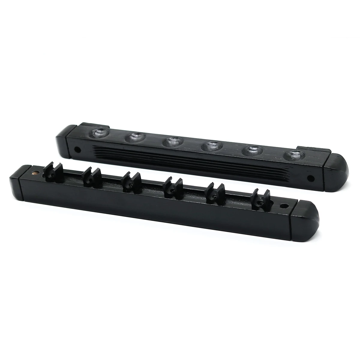 Черная 6-луночная желтая деревянная стойка для бильярдного кия высшего качества