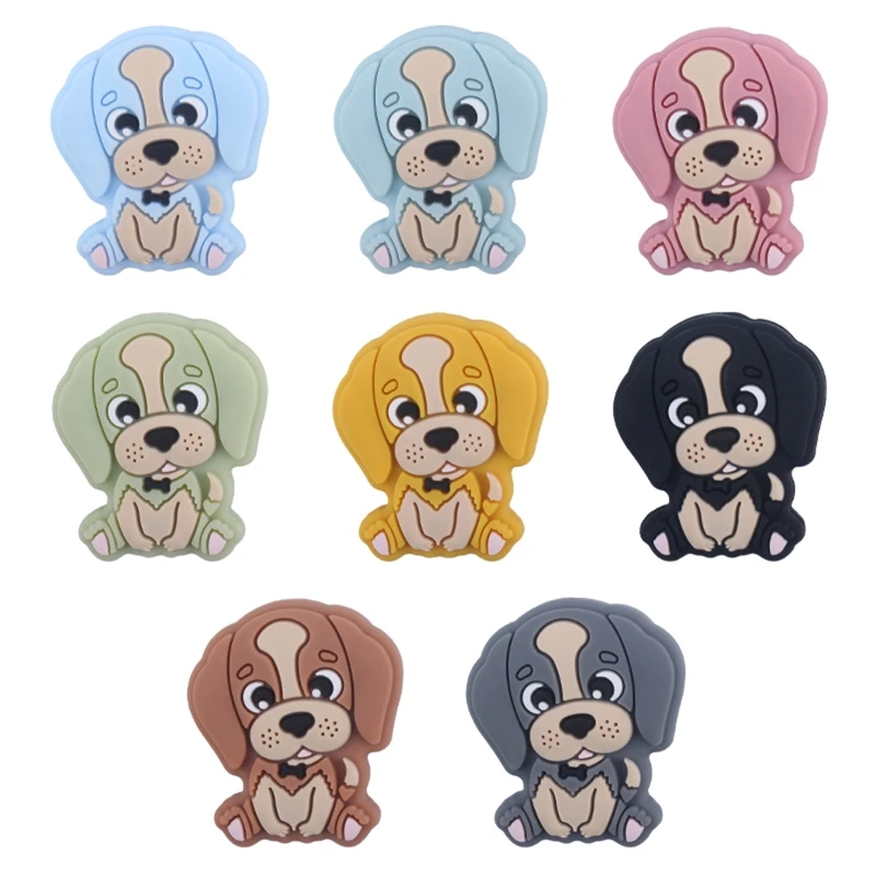 

Силиконовые Прорезыватели для зубов в виде мультяшных собак, 3 шт./компл., милые животные, моляр, игрушка, украшение для маленьких девочек, ма...