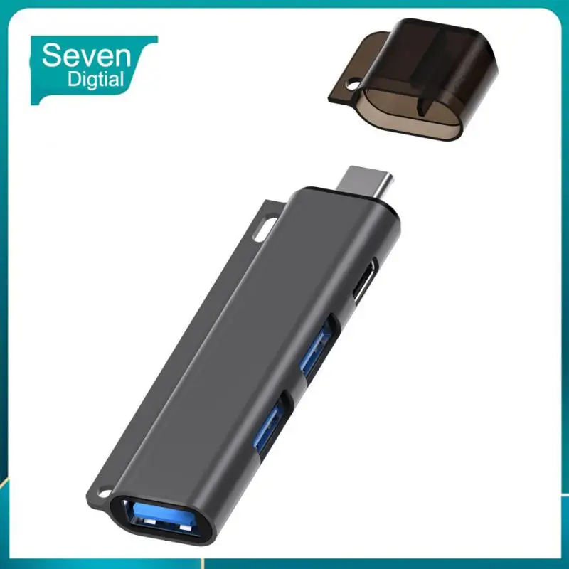 

4 In 1 4 Port Multiple Expander Portable Mini Portable Type-c Docking Station 4 Port 480mbps Multiple Expander For Pc Aluminum