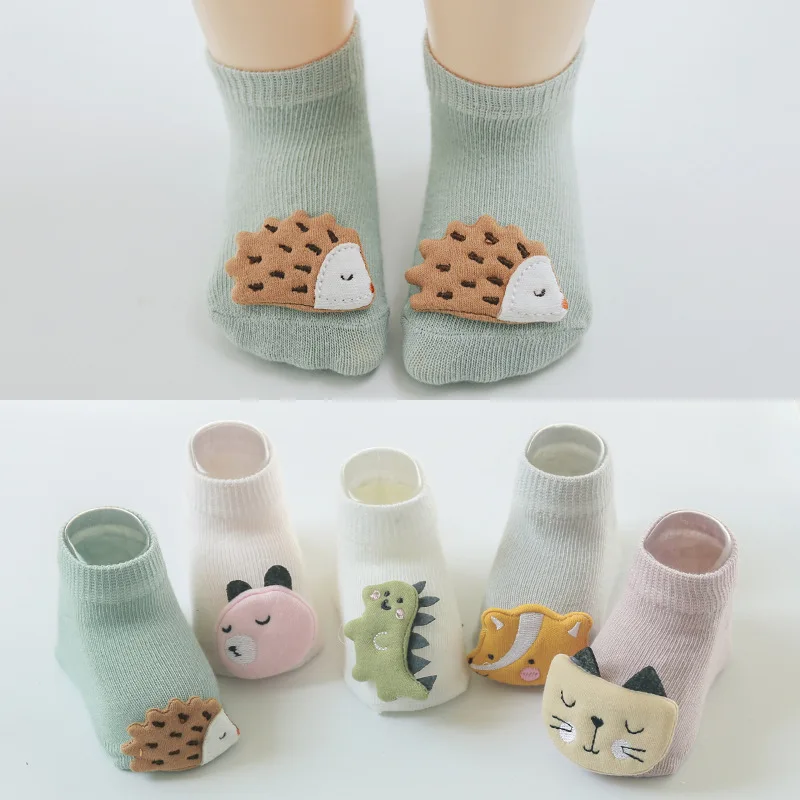 

Summer Autumn Cute Cartoon Baby Socks Cotton Animal Design Children Socks Anti-slip Newborn Kids Socks Accessories 0-3Y