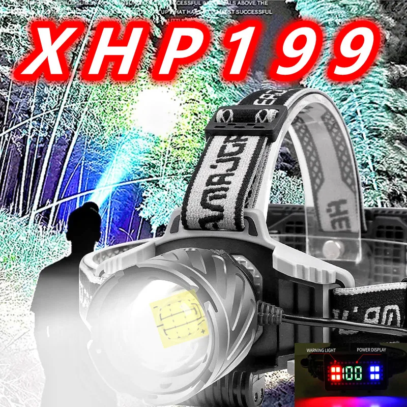 

Most Powerful LED Headlamp XHP199 Torch Head Flashlight USB Rechargeable XHP90 High Power Headlight 18650 Head Xhp70 Lantern
