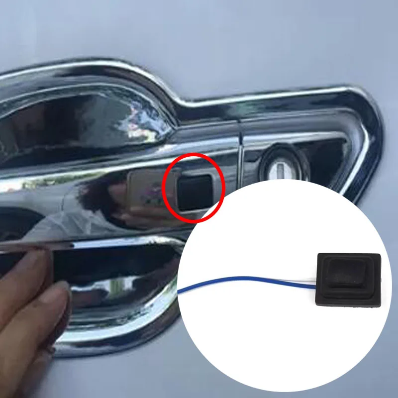 

Front Door Chrome Exterior Door Handle Small Button Switch For Hyundai Tucson 2016 2017 2018 82651d3710 82661d3710