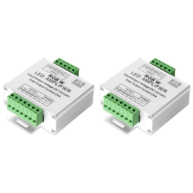 

Контроллер усилителя светодиодной ленты RGB/RGBW 5050, 2 шт., работает с 4-контактной/5-контактной светодиодной лентой 12 В/24 В постоянного тока, 50SMD