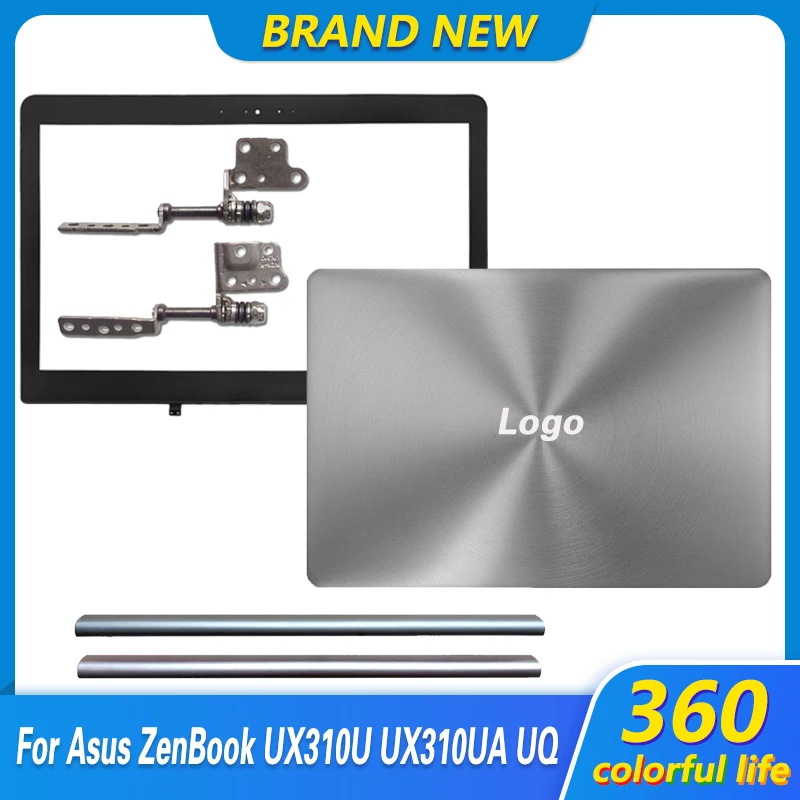

New FOR ASUS ZenBook UX310 UX310U UX310UA UQ RX310 RX310U U310U LCD Back Cover Front Bezel Hinges Hinge Cover Metal Silver 13.3"