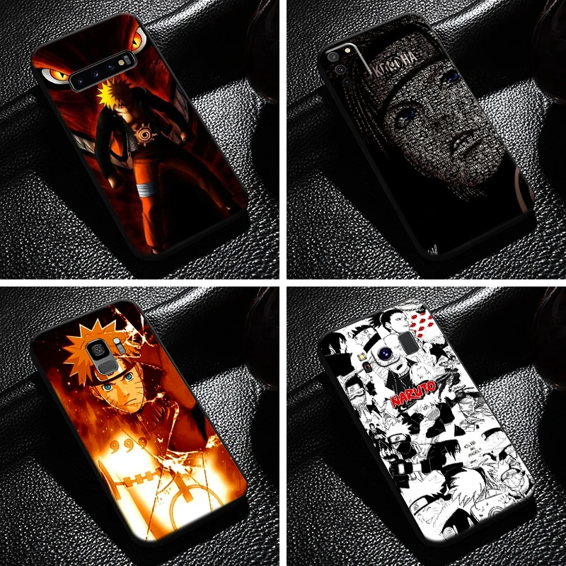 

Naruto Anime Phone Case For Samsung Galaxy S10 S9 S8 Plus S10 Lite S10E S10 5G Coque Liquid Silicon Silicone Cover Soft Black