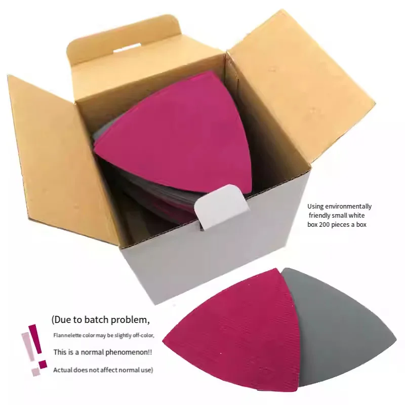 15 ~ 70 шт. 90*90*90 мм треугольная флокированная наждачная бумага WET &amp DRY абразивная