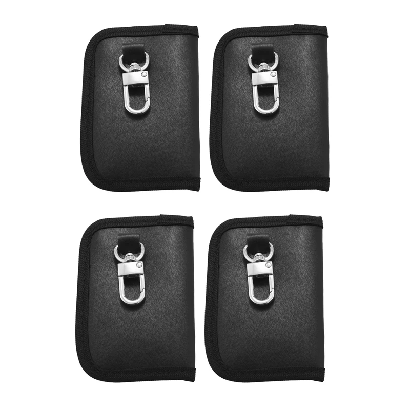 

Newcar Key Signal Blocker Pouch Case [ 4 PACK ] Mini Faraday Bag For Car Keys Keyless Entry Fob Guard Signal Blocking