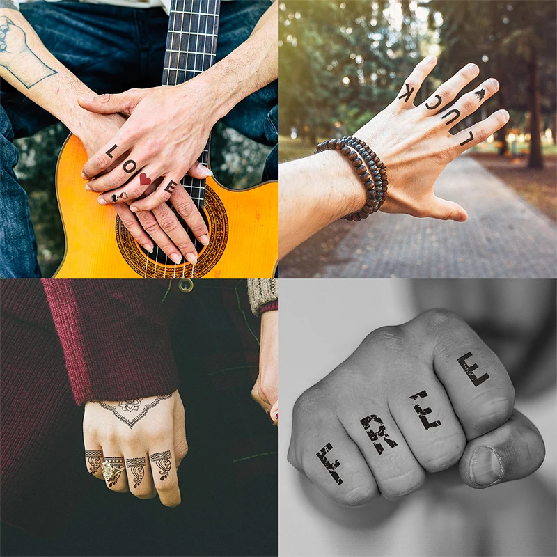 VeeCharm-временная тату-наклейка для рук и искусственная кожа классические модные