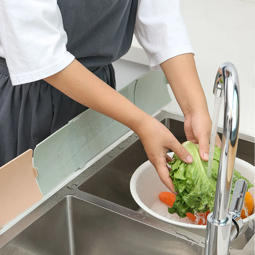 

Retractable Sink Splash Proof Guard Dish Washing Baffle Board with Suction Cups PP Easy Installation Kitchen Fender PR Sale