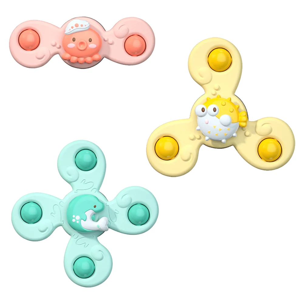 

Deepen Baby Color Cognition Finger Cartoon Sea Animal Finger Spinning Kids Bathing Toys Kids Comfort Toys