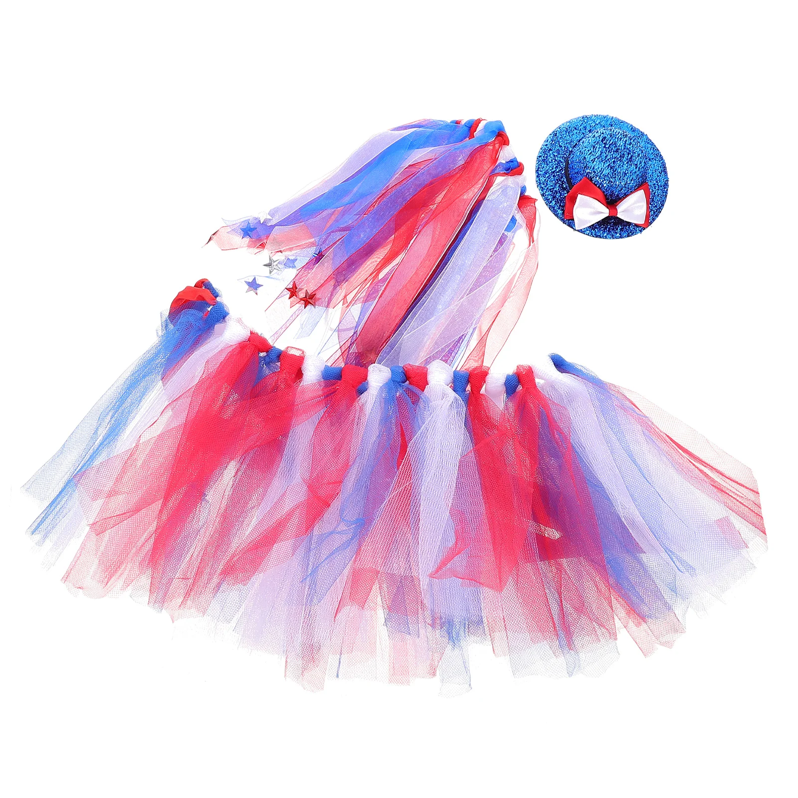 

Pet Hat America Flag Independence Day Dog Costume Set American Flag Pet Dress Polyester Patriotic Dog Outfit