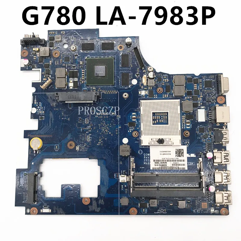 

QIWG7 LA-7983P High Quality Mainboard For Lenovo Ideapad G780 Laptop Motherboard DDR3 HM76 Notebook 100%Full Tested Working Well