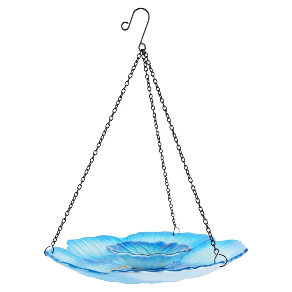 

Bird Feeder Hanging Garden Bath Tray Glass Feedingflowersupplies Bowl Wild Plate Outdoor Container Station Platform Birdbath