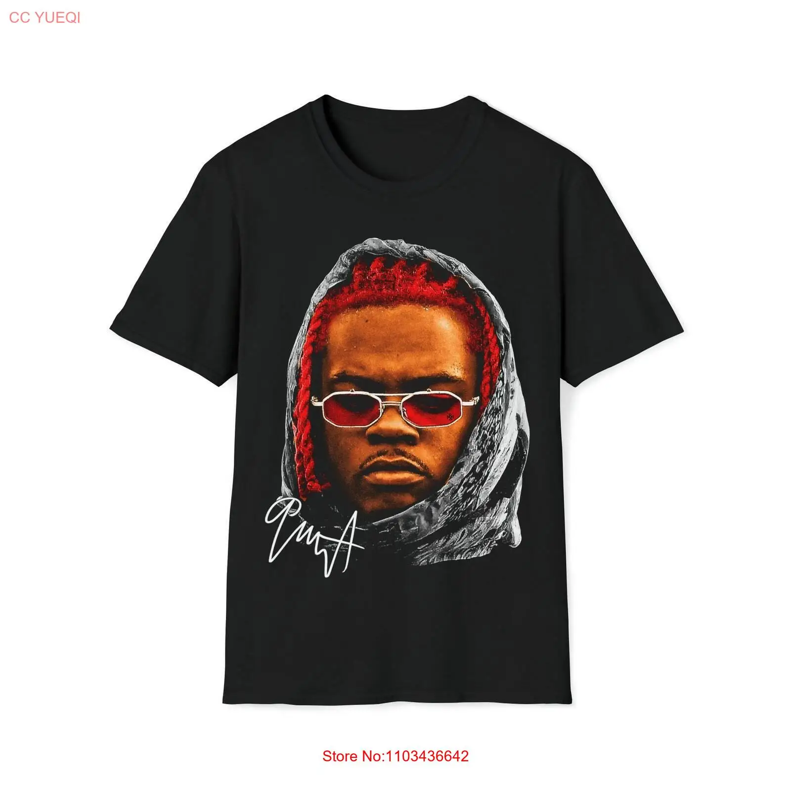 Футболка GUNNA унисекс в мягком стиле футболка Rap плакат 90-х годов