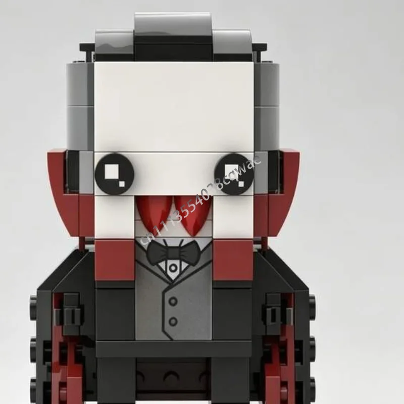 Фото Набор из 152 деталей: Классический персонаж-вампир Brickheadz, модель MOC, строительные блоки, DIY-конструктор, развивающая игрушка, коллекционный набор для демонстрации, подарки на праздники №5