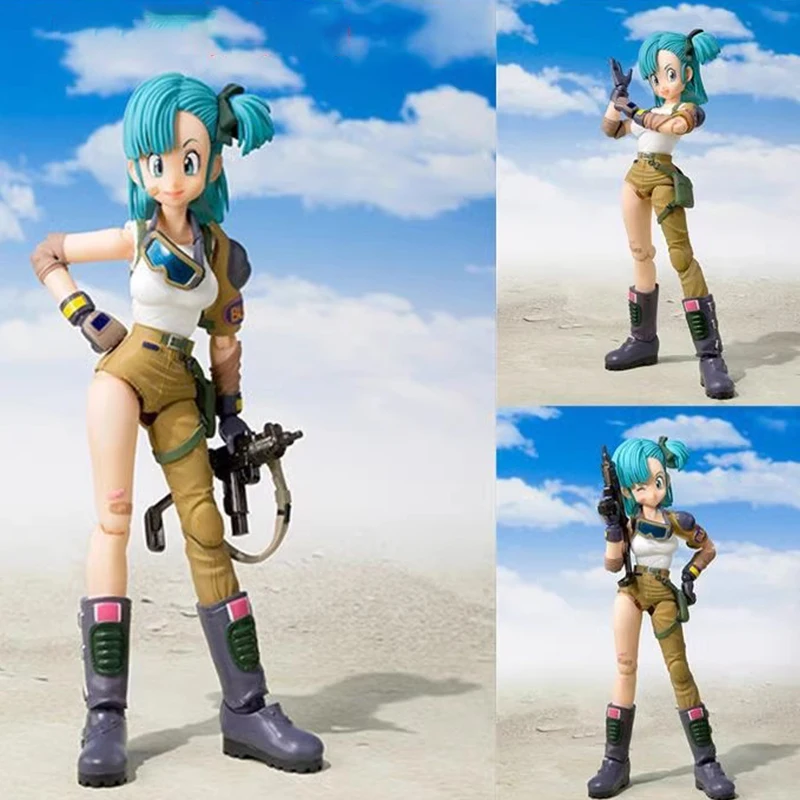 

SH Figuarts 13cm Dragon Ball Anime Figurine Bulma Action Figure Moveable Toy Exquisite Desktop Decoration Christams Gift