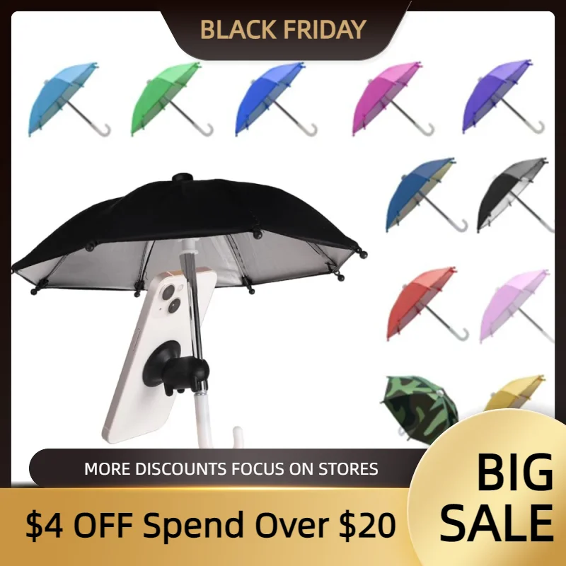 

Umbrella For Phone Holder Adjustable Phone Umbrella Suction Cup Mobile Phone Stand Cute Phone Shade Umbrella with Piggy Style