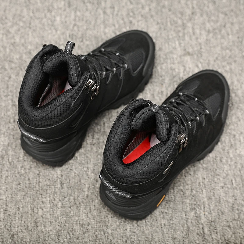 High Quality Men Outdoor Sports High Top Waterproof Shoes Casual Sandproof Mountaineering Shoes Anti-collision Large Size Shoes