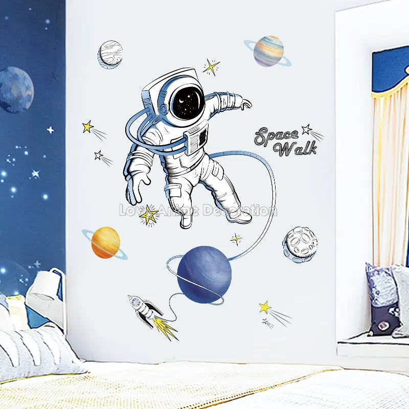 

Creative Astronaut Kindergarten Wall Layout Wall Stickers Children's Room Baby Room Wall Decoration Stickers Self-adhesive