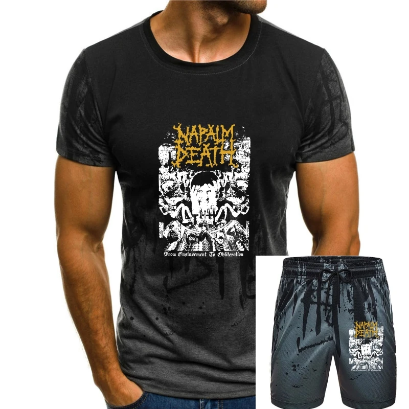 

Винтажная Мужская футболка Napalm Death, Черная