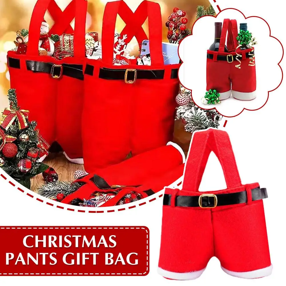 6 шт. стильная сумка с брюками Санта-Клауса милые сумки мешки для чулок подарочные