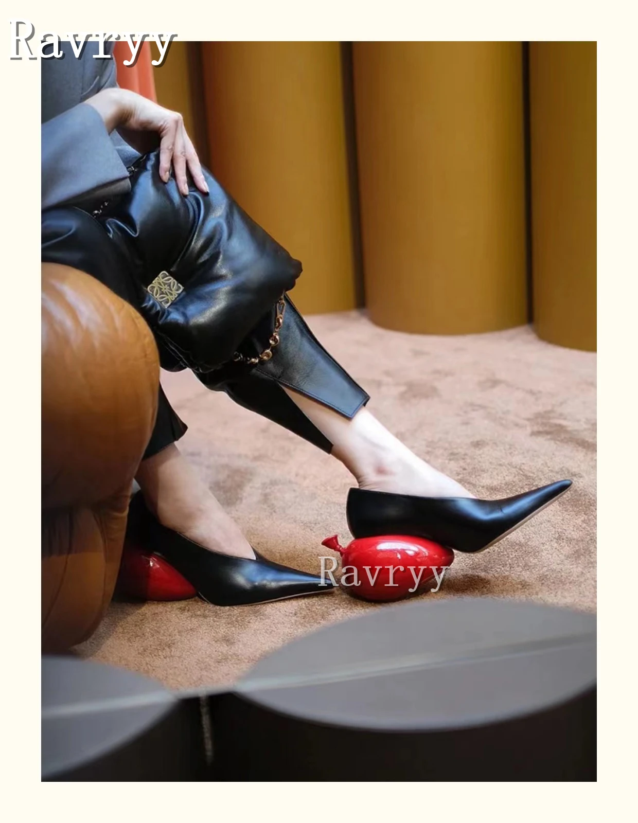 2023 New Design Strange Style Heel Pumps Women's High-Heeled Shoes Pointy European and American Fashion Casual Shoes