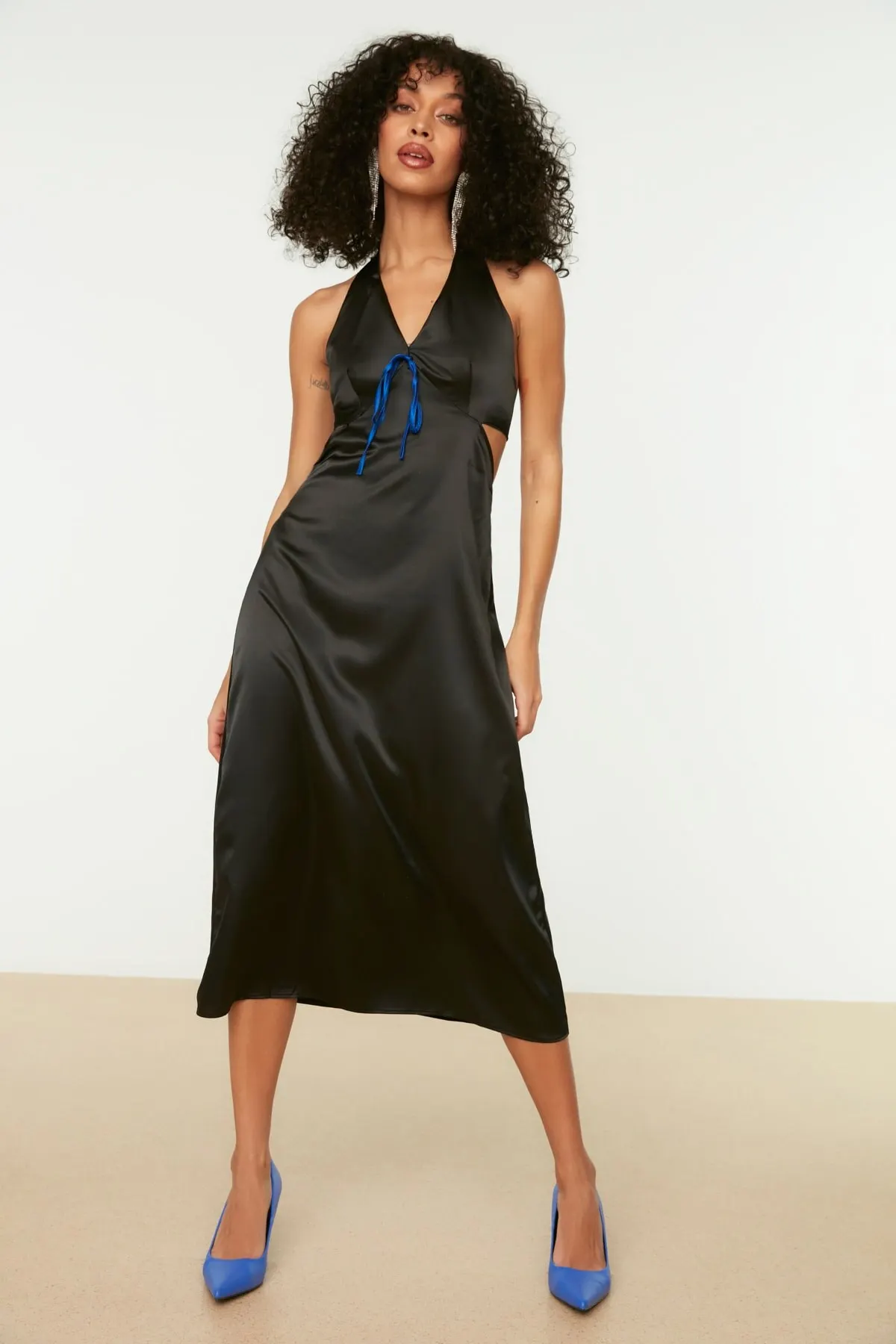 

Women's Dress Black Piping Detailed Elegant Fashion Casual Casual Casual Casual Casual Casual Casual Boho Beach Dress