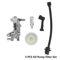 5pcs oil pump filter pipe hose line oil nozzle turbine kit for 4500 5200 5800 45cc 52cc 58cc gasoline chainsaw spare parts