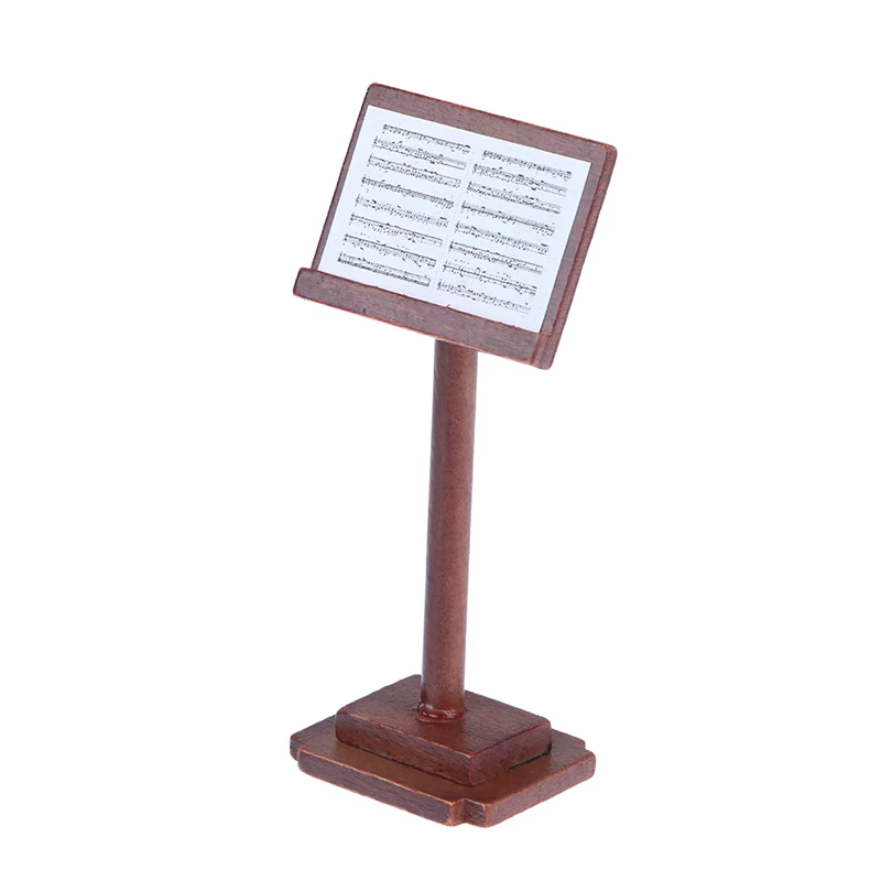 

1Pcs Mini Musical Instrument Model Dollhouse Miniature Wooden Music Stand Toy For Doll House Piano Room Decoration