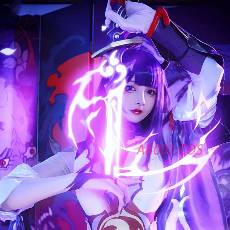 Genshin Impact Raiden Shogun Косплей Костюм Еженедельный Босс Magatsu Mitake Narukami No Mikoto Женская
