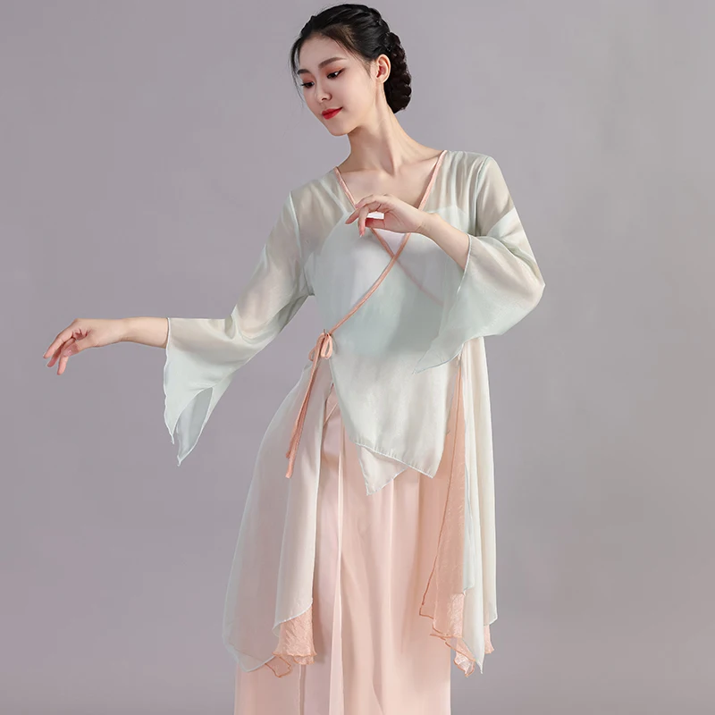 

Classical Dance Dancing Dress Elegant Body Charm Gauze Clothes Chinese Style Performance Costume Performance Costume suit