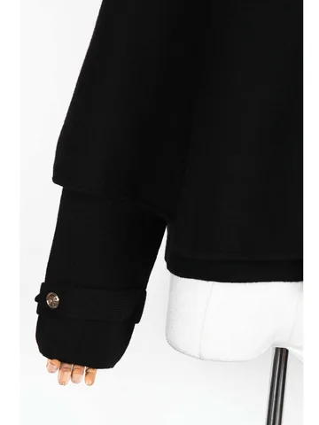 DNBS однобортный однобортный дизайн с вертикальным воротником, новинка весны 202, женская короткая свободная утягивающая вязаная куртка