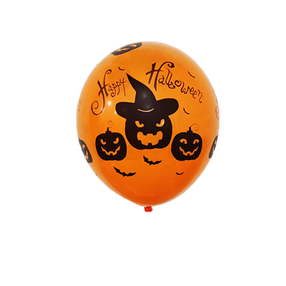 

10pcs Balloons Spooky Pumpkin 12inch Latex Round Shape Balloons Party Supplies