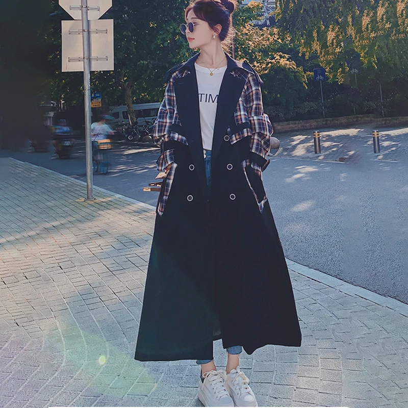 Корейская клетчатая ветровка Женская весенне-осенняя популярная универсальная