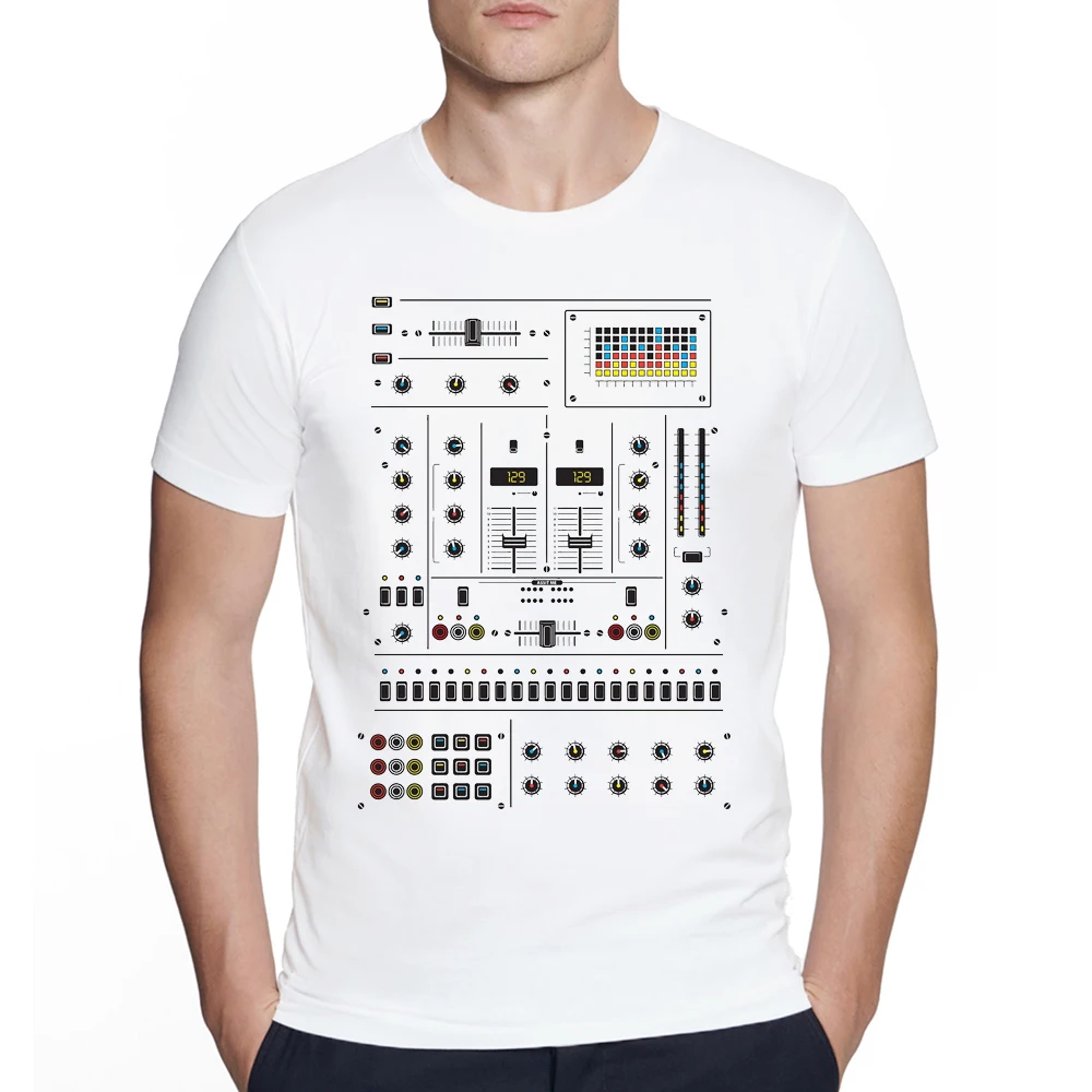 

Футболка мужская с круглым вырезом, модный белый Повседневный Топ с самостоятельным принтом миксер, уличная одежда в стиле хип-хоп, удобная ...