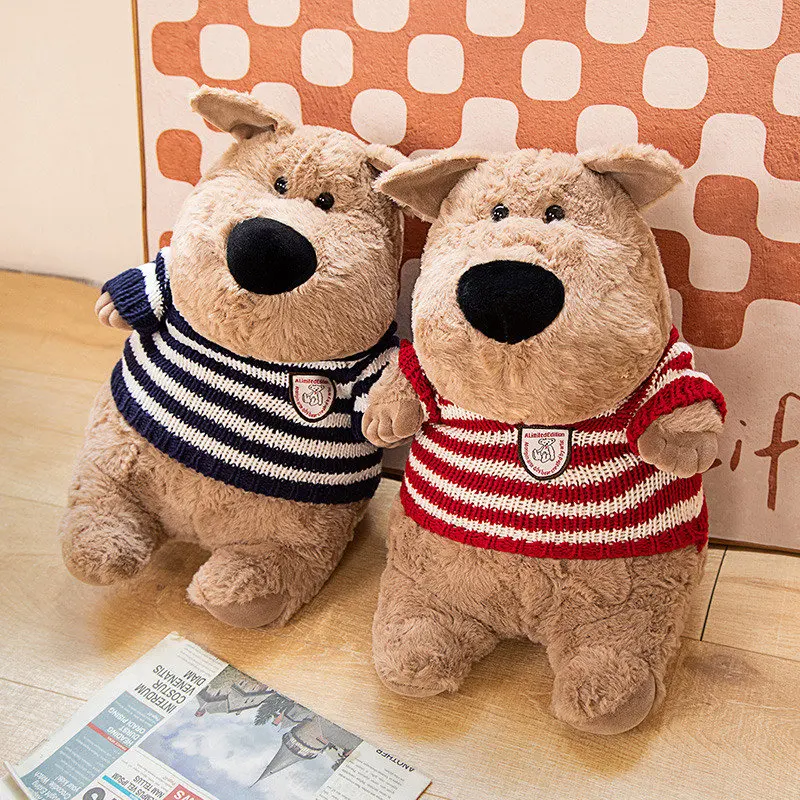 

40cm Kawaii Big Nosed Dog Plush Toy Cute Simulation Stuffed Puppy Sweater Plushies Doll Anime Soft Kids Toys for Girls Gifts