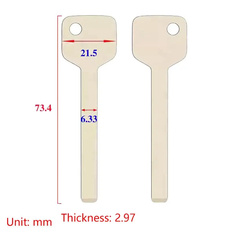 

Вставка ключа для автомобиля Voyah, лезвие дистанционного ключа для Voyah Free Passion I-Free VOYAH Dreamer, автомобильный аварийный механический ключ, лезвие