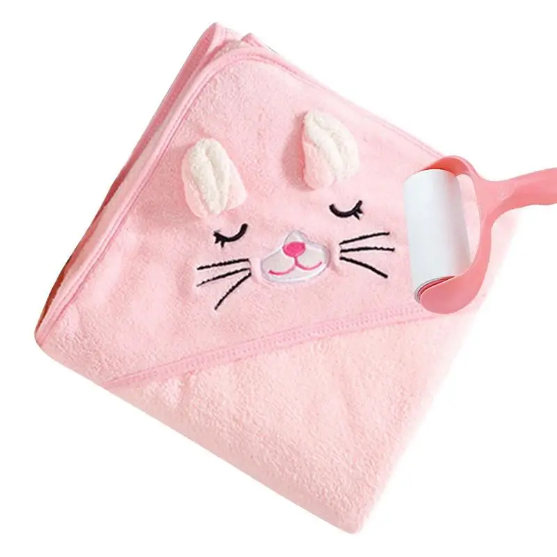 

Детское одеяло с капюшоном, мягкое банное полотенце с медвежьими ушками, детское полотенце с капюшоном для новорожденных, младенцев и малышей, подходящее в качестве детского подарка