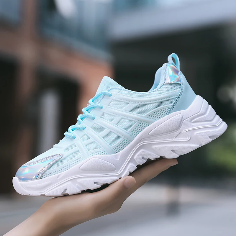 

Summer Women Platform Sport Sneakers Korean Students Casual SkateBoardding Thick Sole Shoes Big Size 41