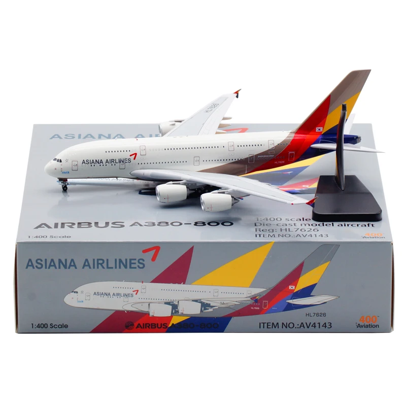 

Литье под давлением в масштабе 1:400, Asiana Airlines A380 HL7626 модель самолета из сплава коллекция сувенирных украшений