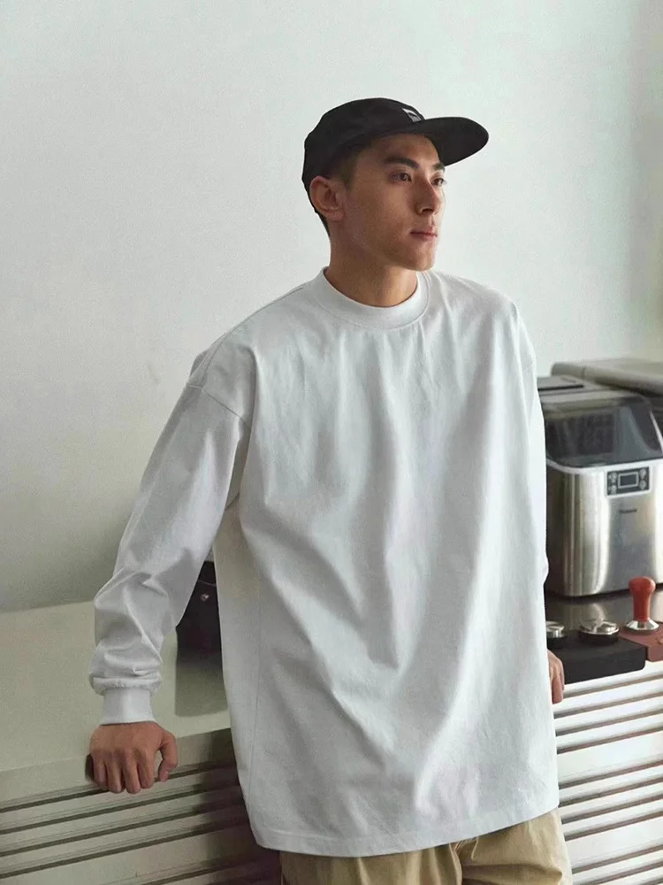 Мужская футболка с длинными рукавами и буквенным принтом в американском стиле High