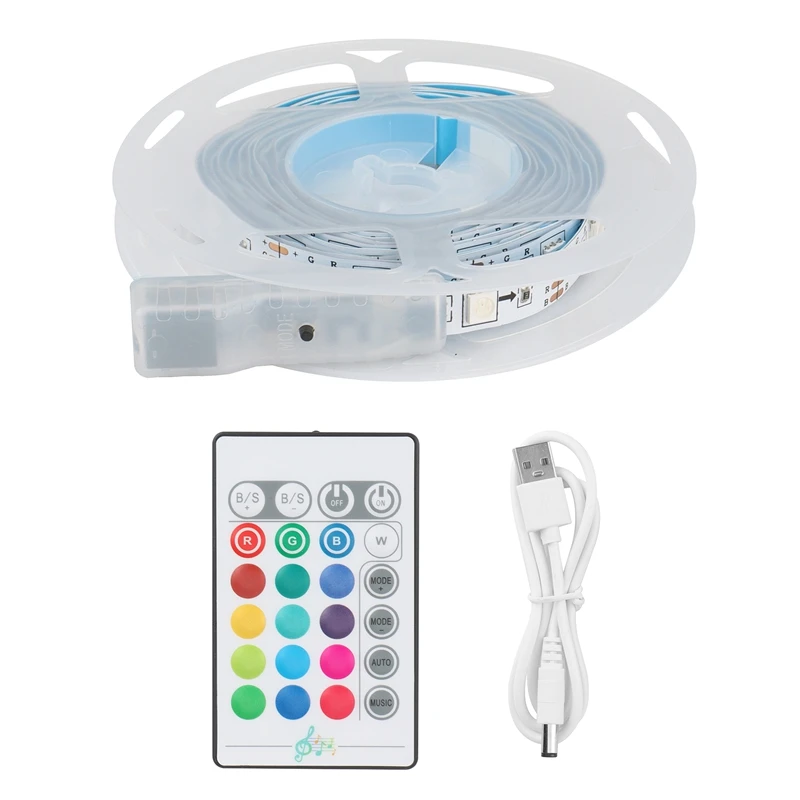 

USB Power LED Strip Light 5050 RGB Remote Control TV Backlight Flexible Light Tape With Remote Control
