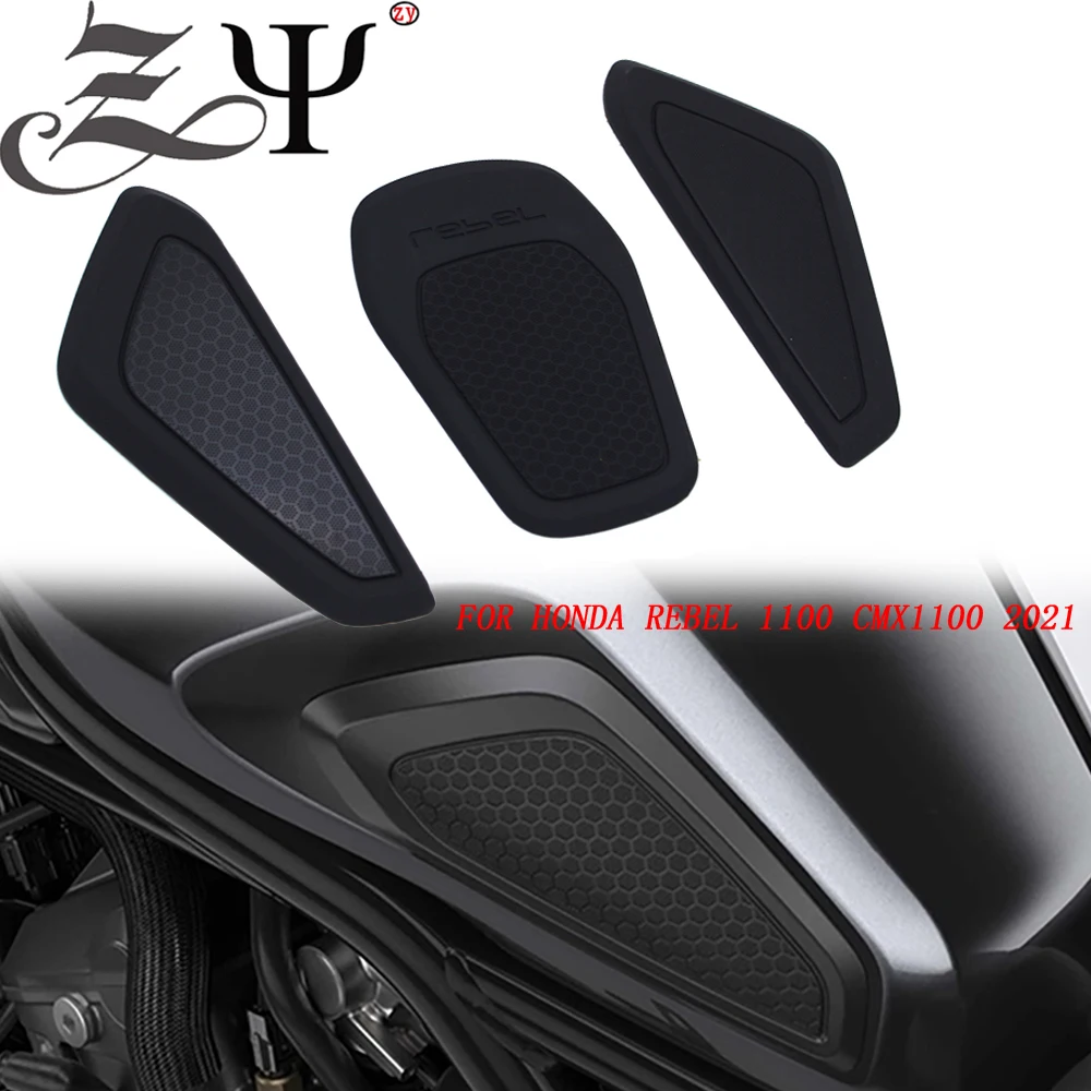 

Center Tank Pad Grips Fuel Protection For HONDA Rebel 1100 CMX1100 2021 Side tank Rubber Sticker Protector Sheath Knee Decal